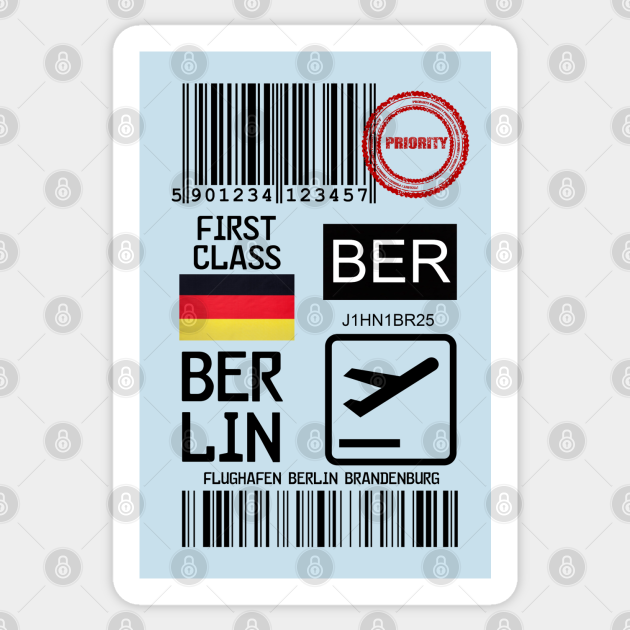 Berlin Germany travel ticket Berlin Sticker TeePublic